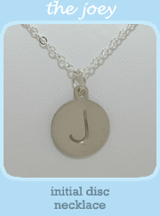 the joey - initial disc necklace